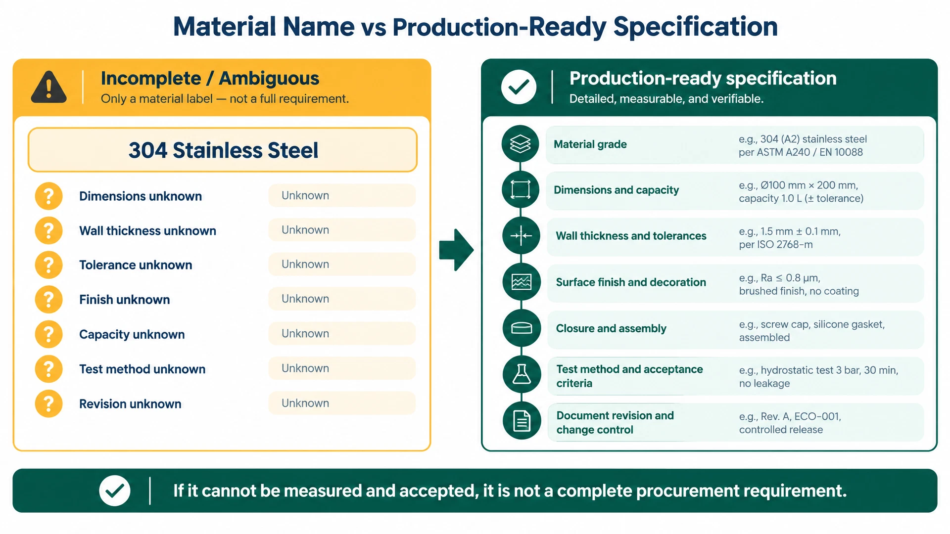 Illustration accompanying Why a Material Name Alone Cannot Protect Custom Drinkware Quality